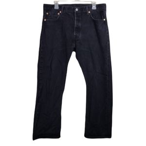 Levi's 501 black straight leg jeans